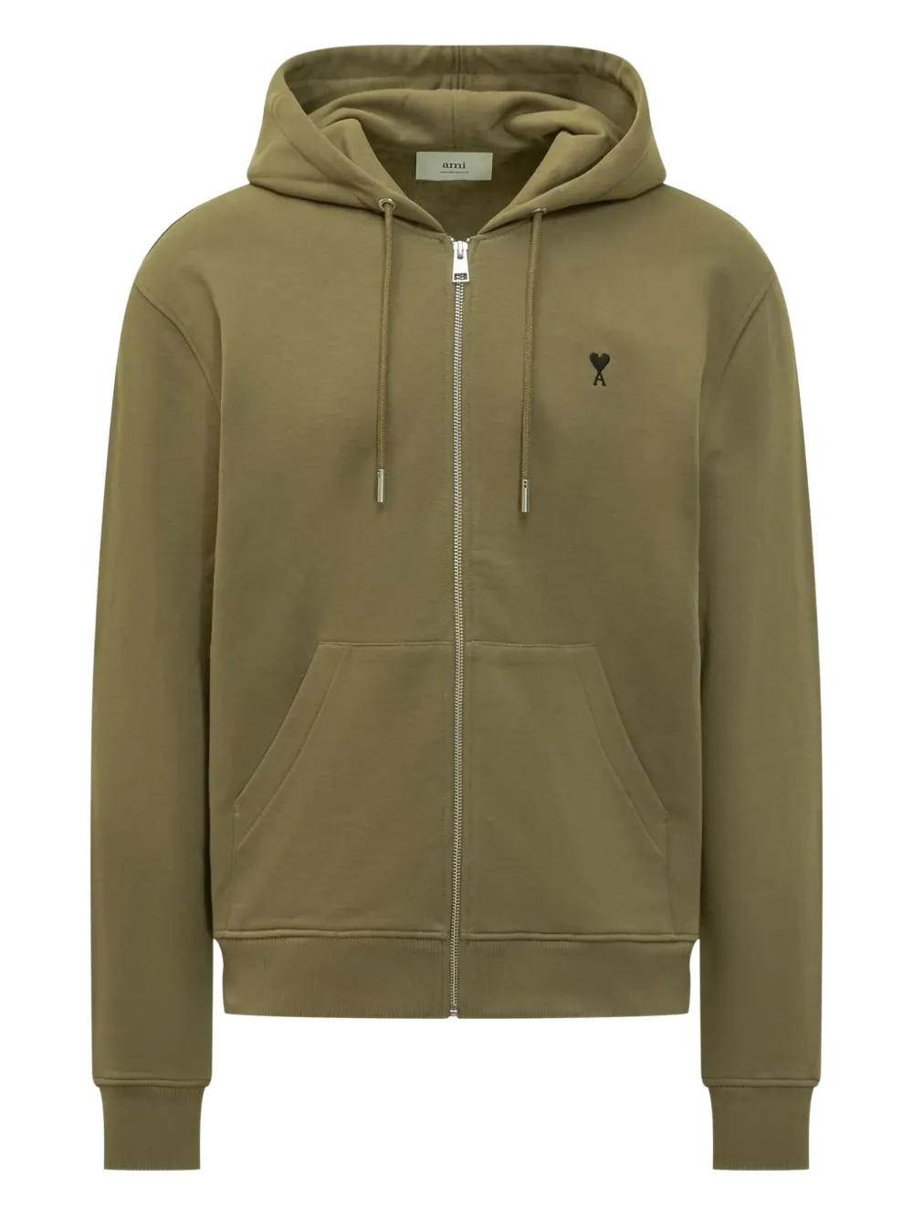 Ami Alexandre Mattiussi Ami De Coeur Hoodie In Green
