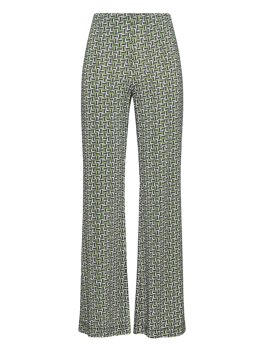 Maliparmi Mali Strones Geometric-pattern Palazzo Pants In Green