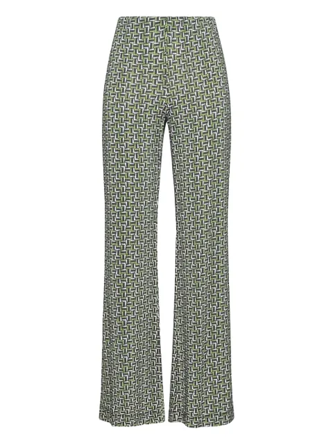 MALIPARMI pantalon palazzo Mali Strones à motif géométrique
