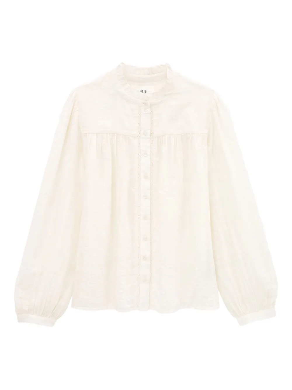 Ba&sh Blouse Ruffled-collar Shirt In Brown