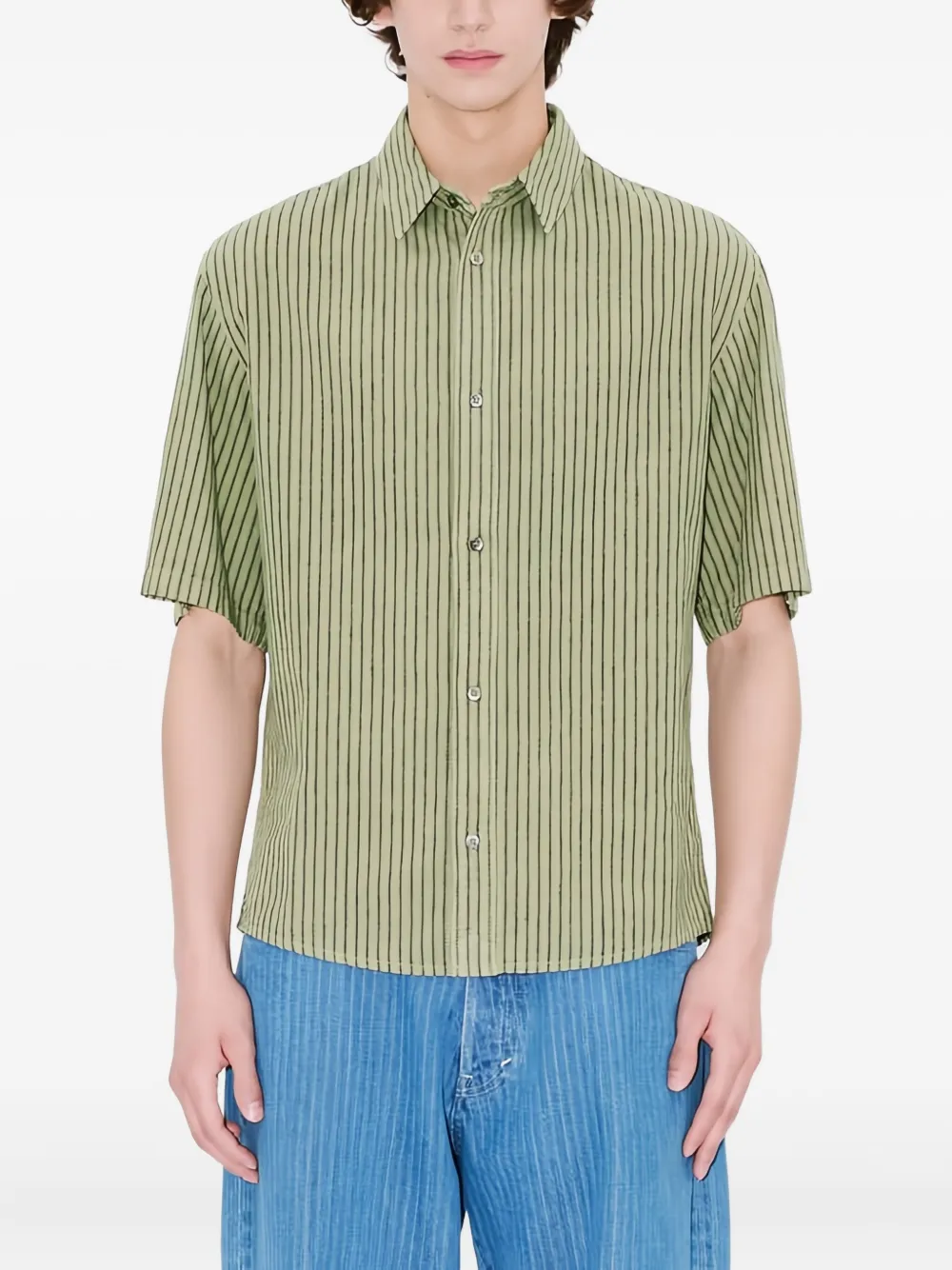 Kenzo Coast Lines gestreept overhemd Groen