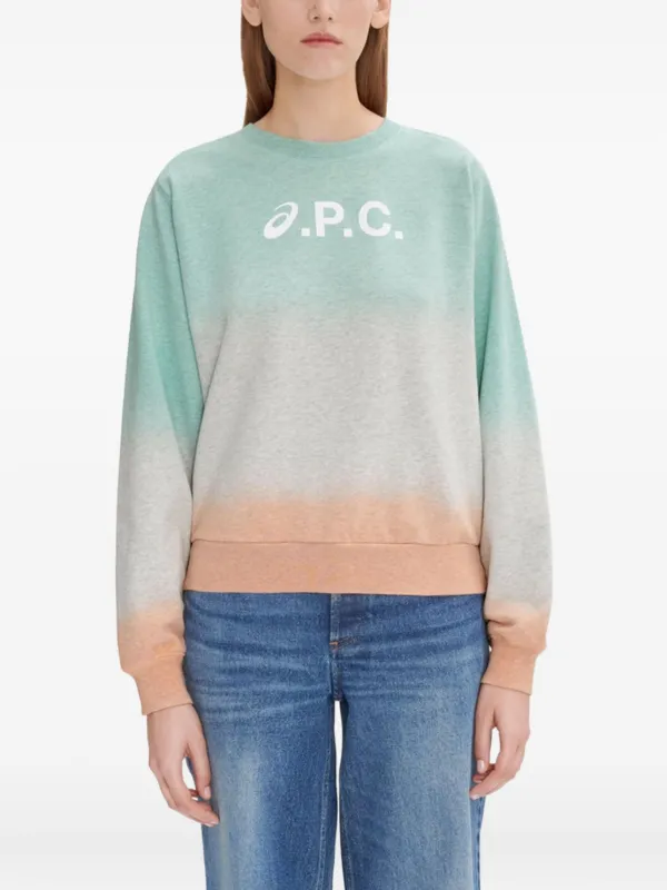 stone  スウェット　水色 A.P.C. Stone Dip Dye スウェットシャツ | ブルー | FARFETCH JP