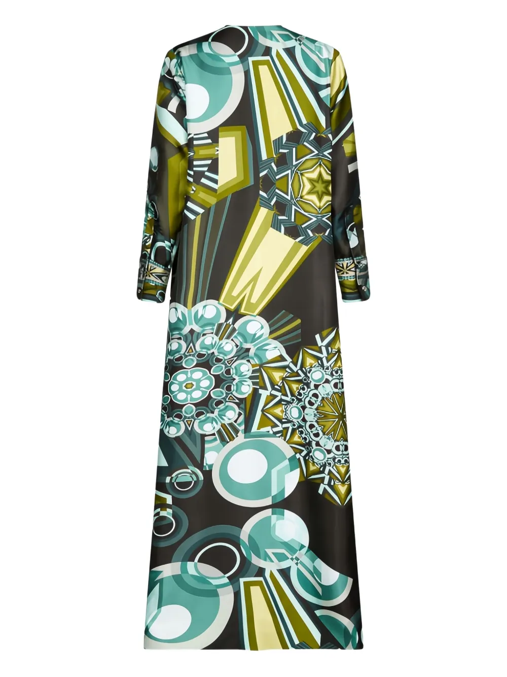 Leonard Tyhia Geometric-print Maxi Dress In Multi