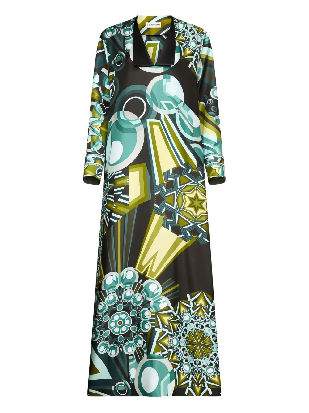 Leonard Tyhia geometric-print maxi dress | Green | Image 1
