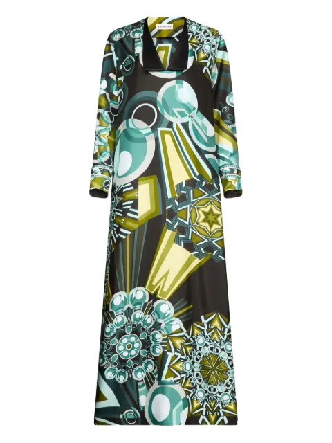 Leonard Tyhia geometric-print maxi dress