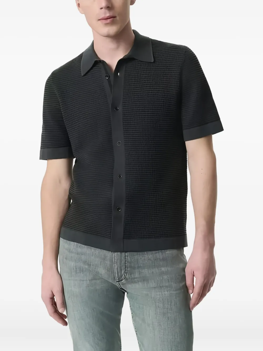 rag & bone Overhemd met korte mouwen Zwart