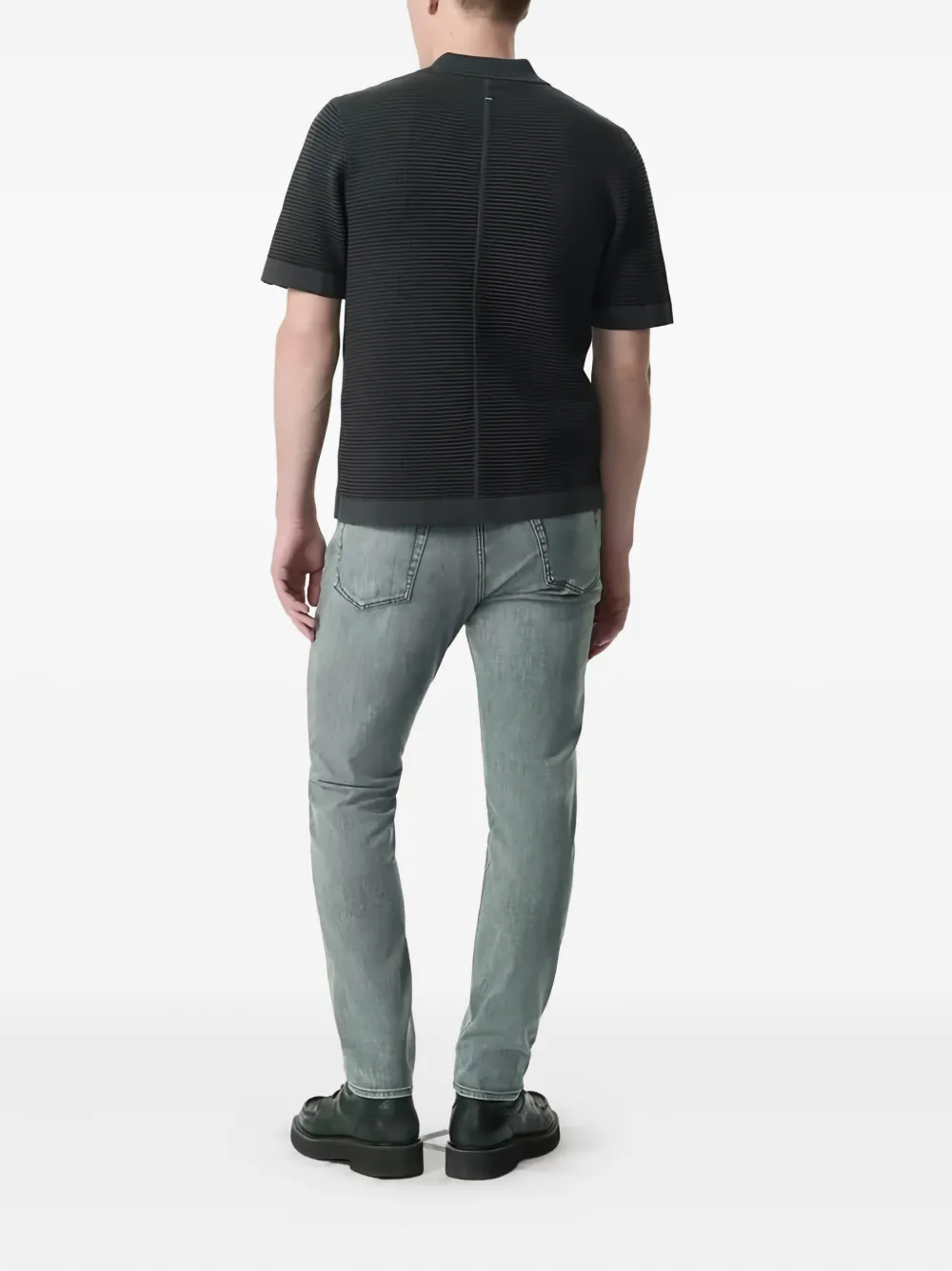 Rag & bone textured short-sleeve shirt - Zwart
