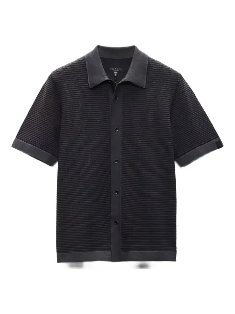 rag & bone camisa texturizada manga corta