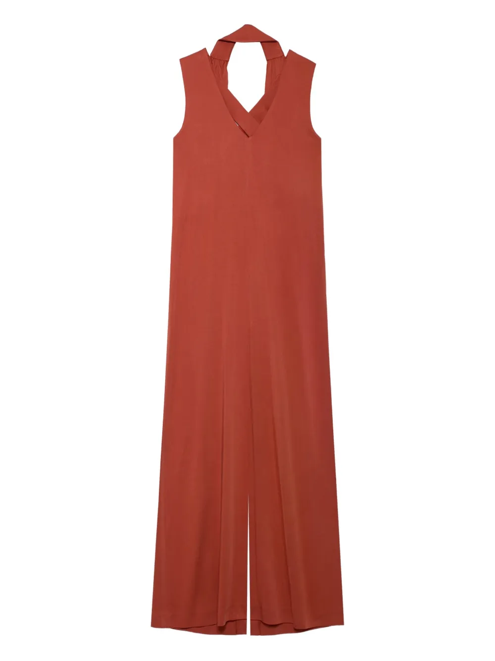 CHERUBINA Mina criss-cross maxi dress | Brown | Image 1