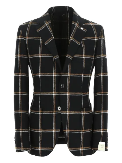 L.B.M. 1911 checked single-breasted blazer