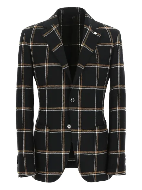 L.B.M. 1911 checked single-breasted blazer