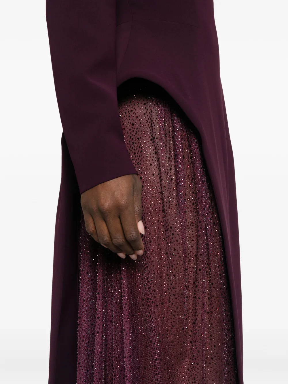JEAN-LOUIS SABAJI Asymmetrische maxi-jurk Rood
