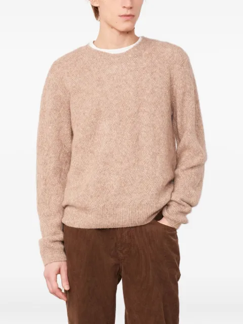 Officine Generale herringbone long-sleeve sweater