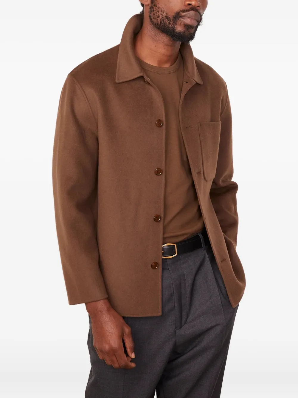 Officine Generale patch-pocket wool jacket | Brown | Image 1