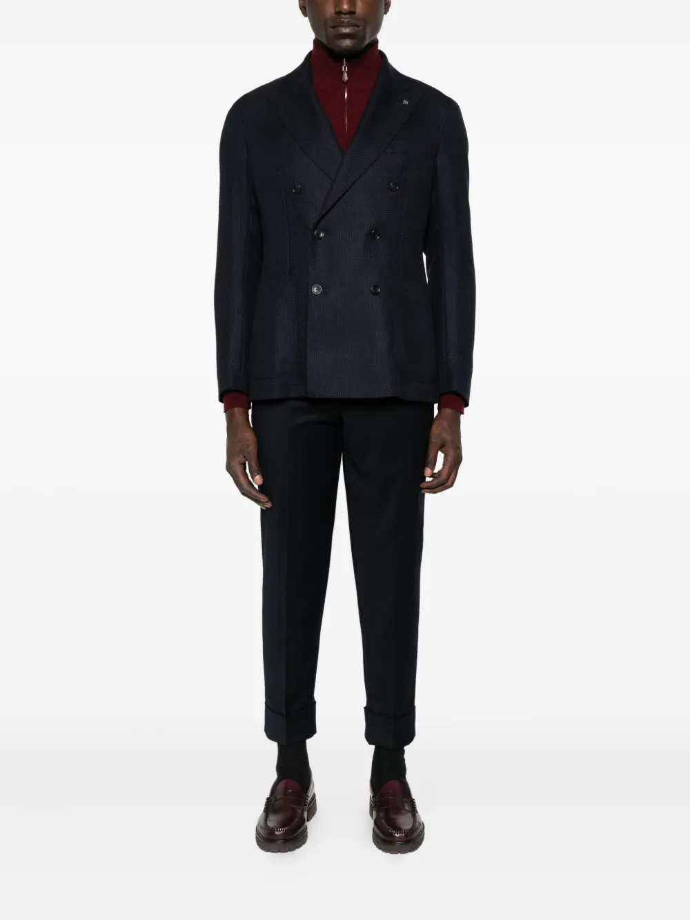 Tagliatore Double-breasted Jacket In Black