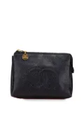 CHANEL Pre-Owned 1996-1997 CC Caviar Cosmetic pouch - Black