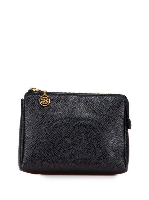 CHANEL Pre-Owned 1996-1997 CC Caviar Cosmetic pouch