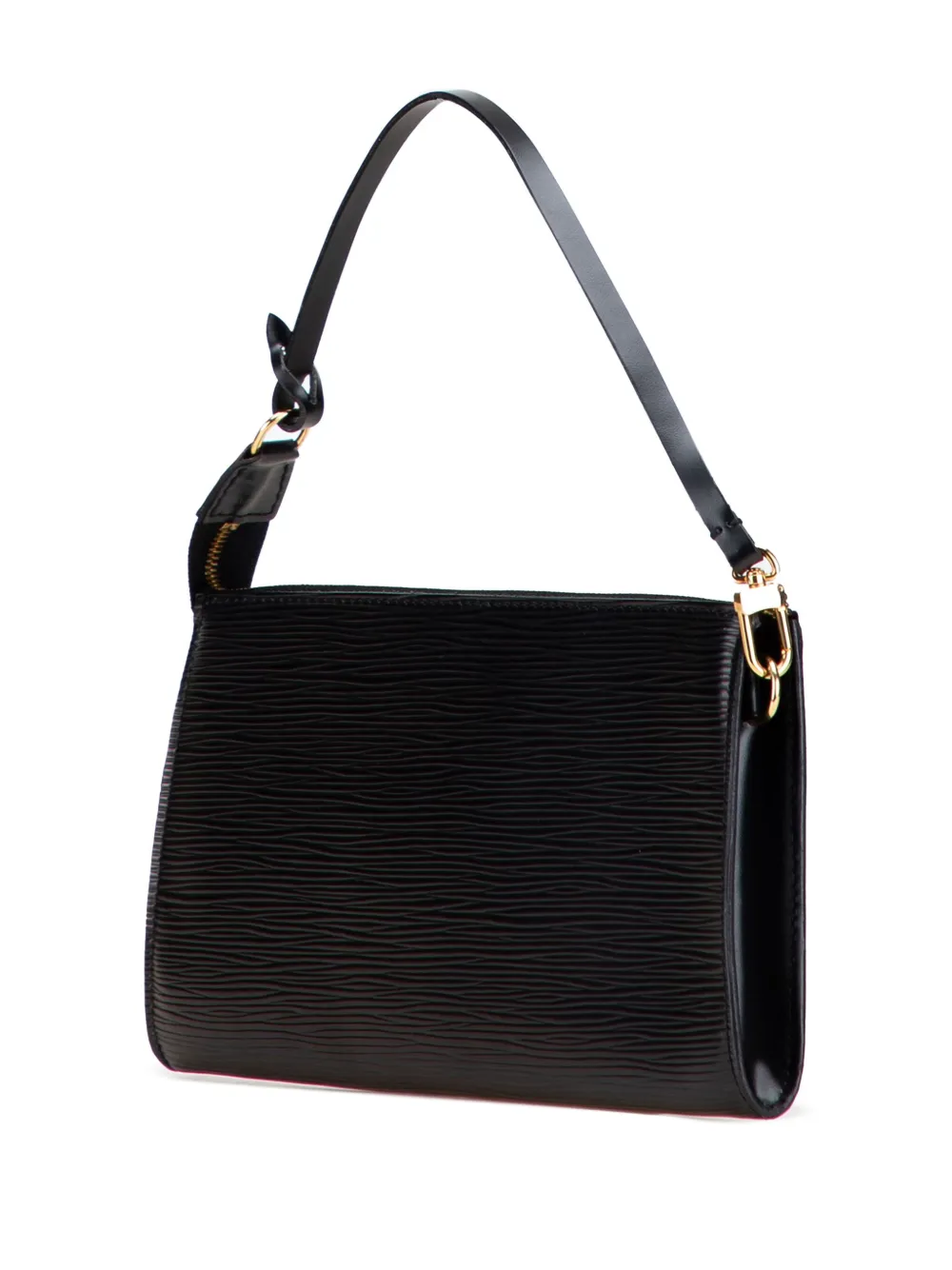 Pre-owned Louis Vuitton 1999 Epi Pochette Accessoires Shoulder Bag In Black
