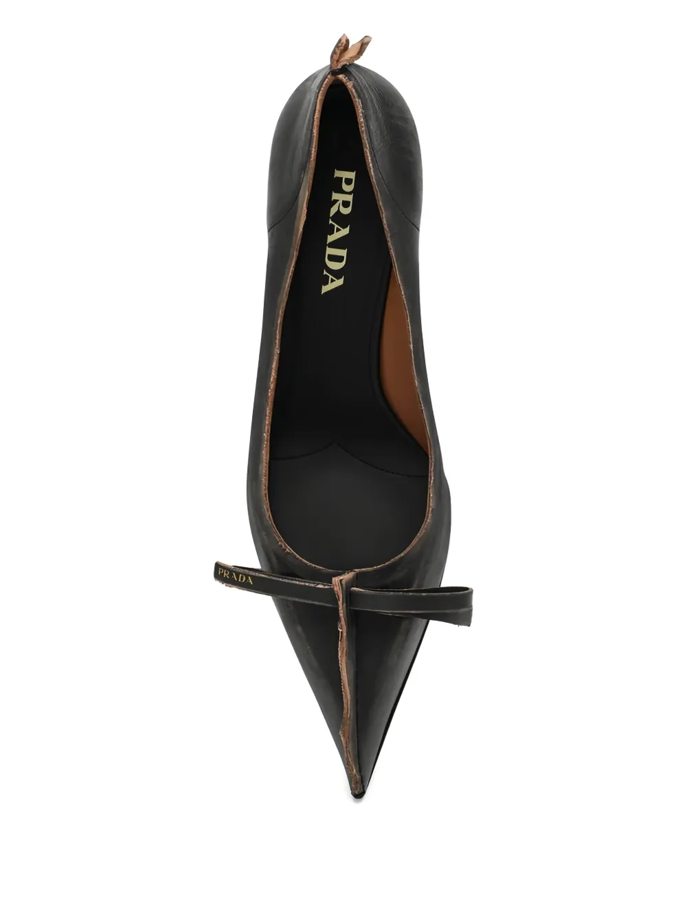 Prada Pumps met strikdetail en hak Zwart