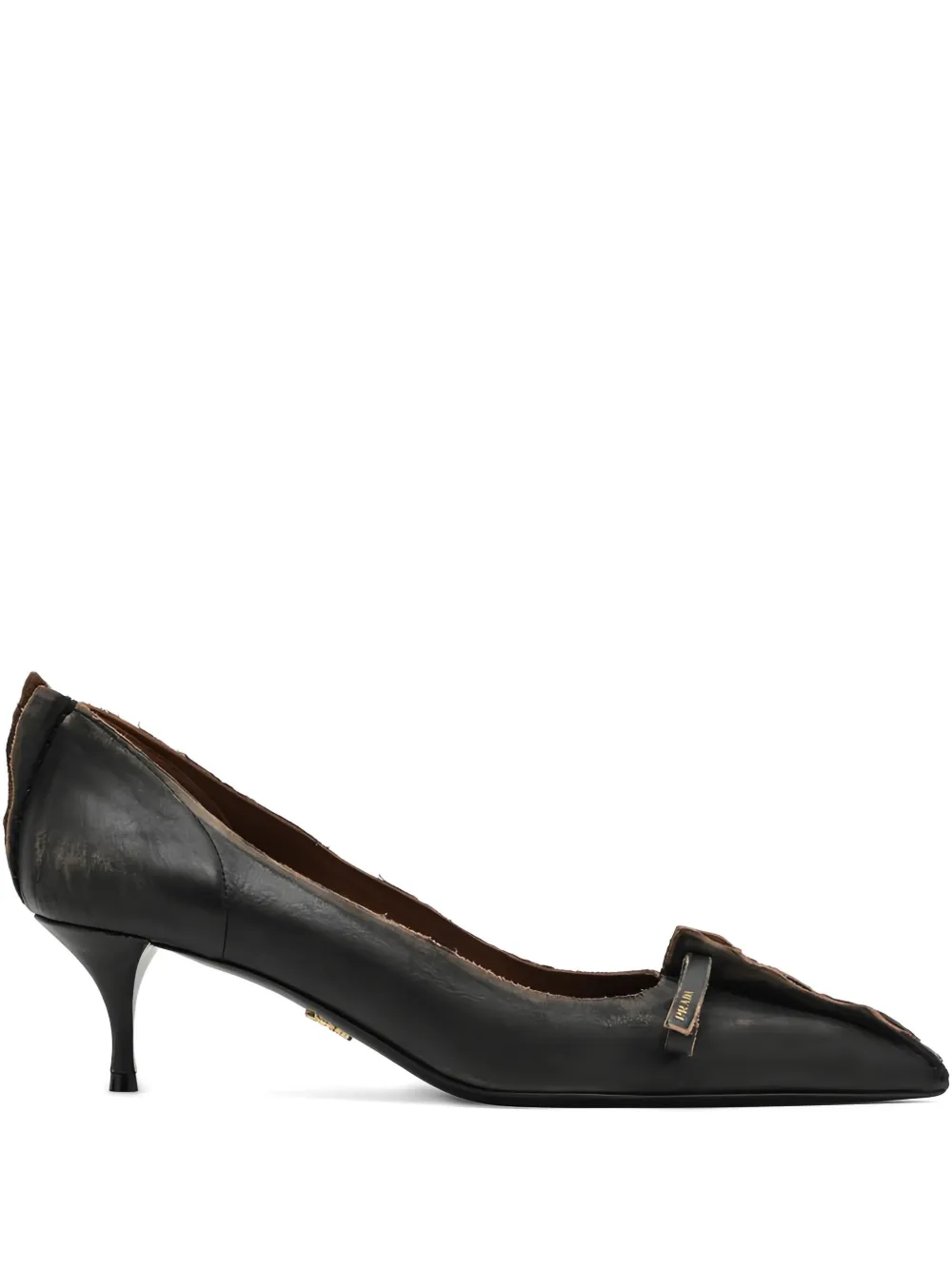 Prada Pumps met strikdetail en hak Zwart