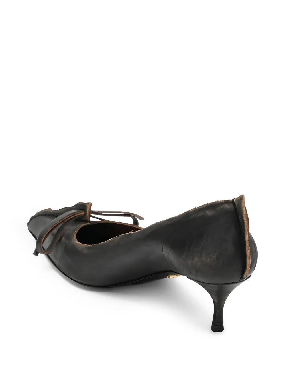 Prada Pumps met strikdetail en hak Zwart