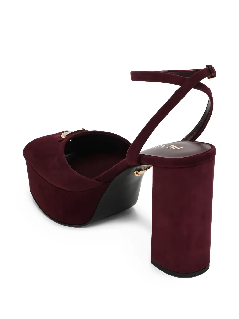 Prada 115 mm pumps met logoplakkaat en hak Rood