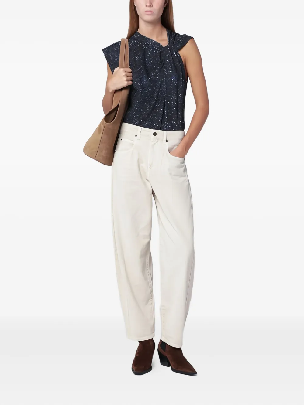Isabel Marant Twisted T-shirt In Black