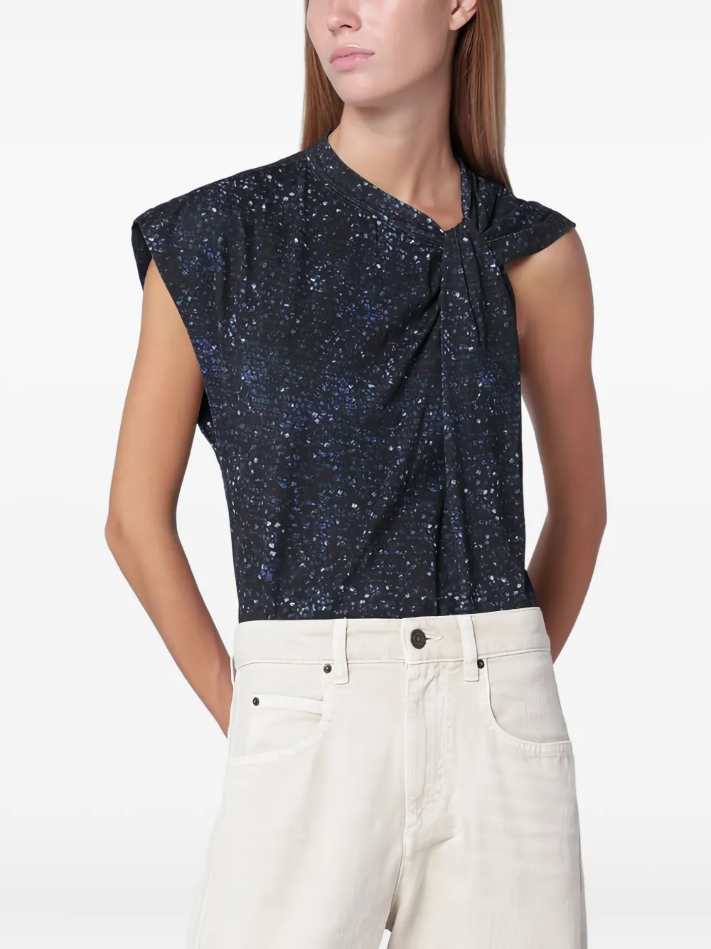 Isabel Marant Twisted T-shirt In Black