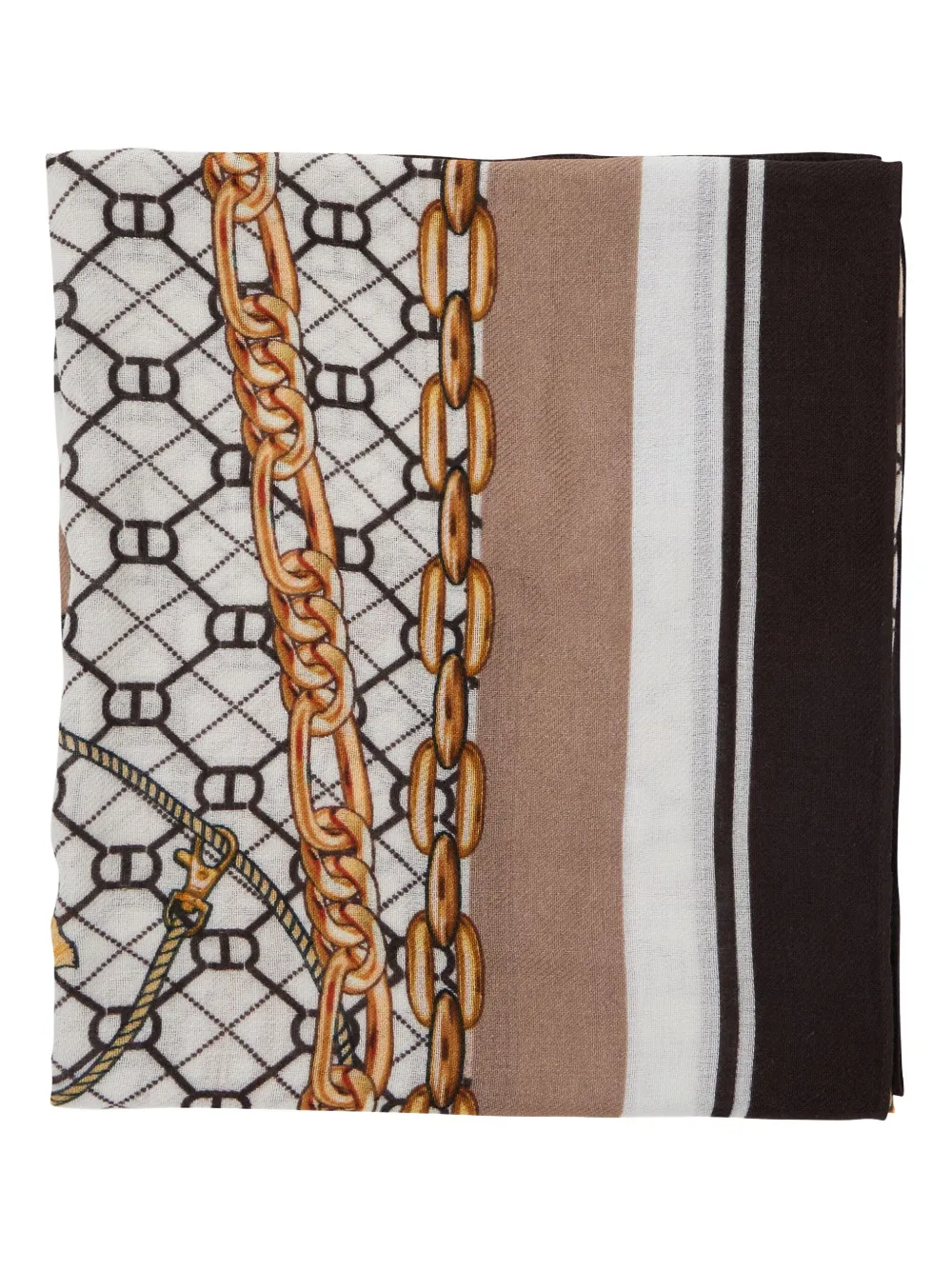 TWINSET Sjaal met kettingprint - Bruin