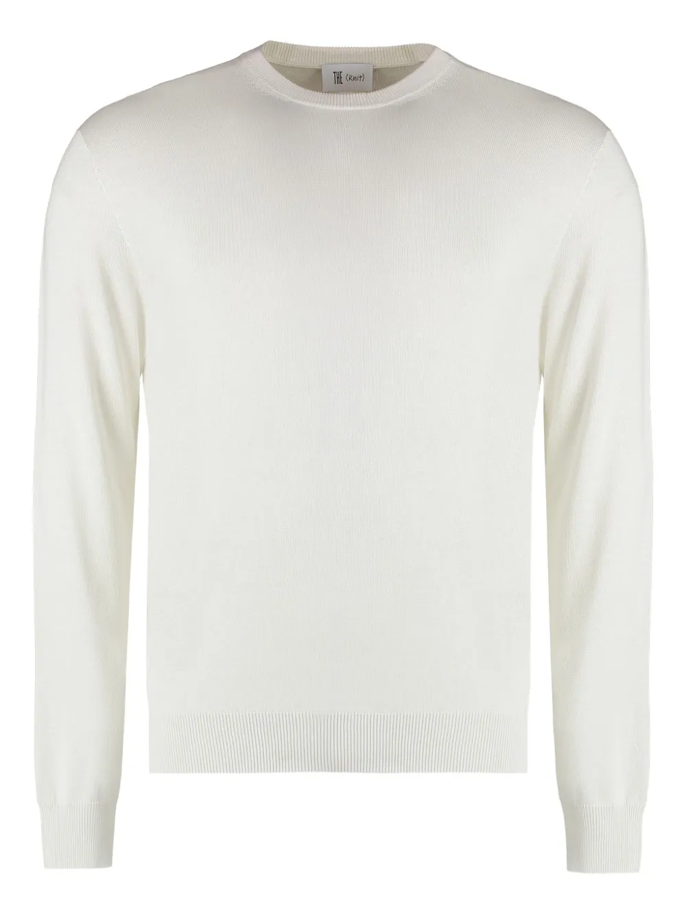 The (alphabet) Ribbed-knit Sweater In Neutral