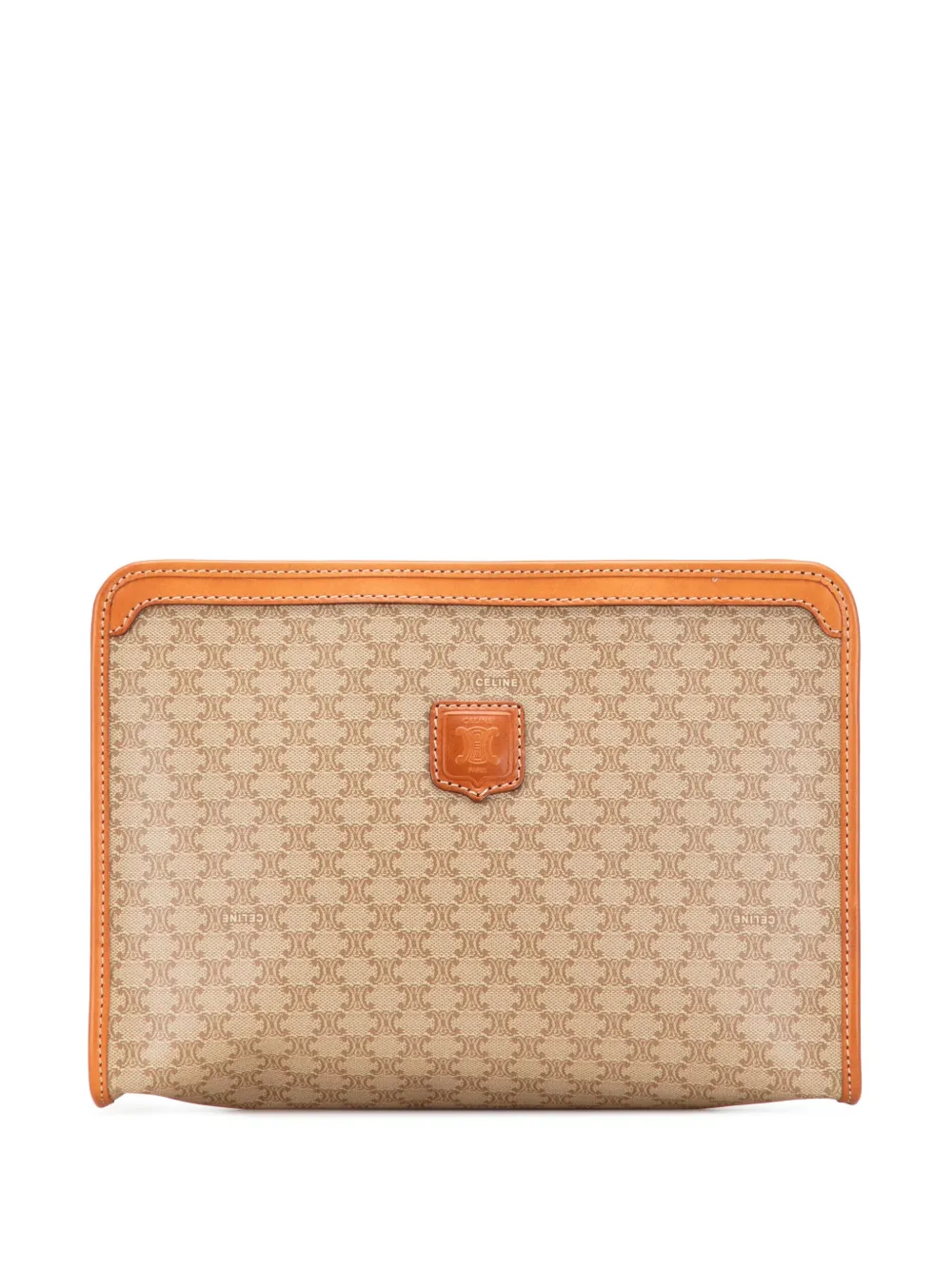 Celine Pre-Owned 2009 Macadam Coated Canvas clutch bag | Brown | Image 1