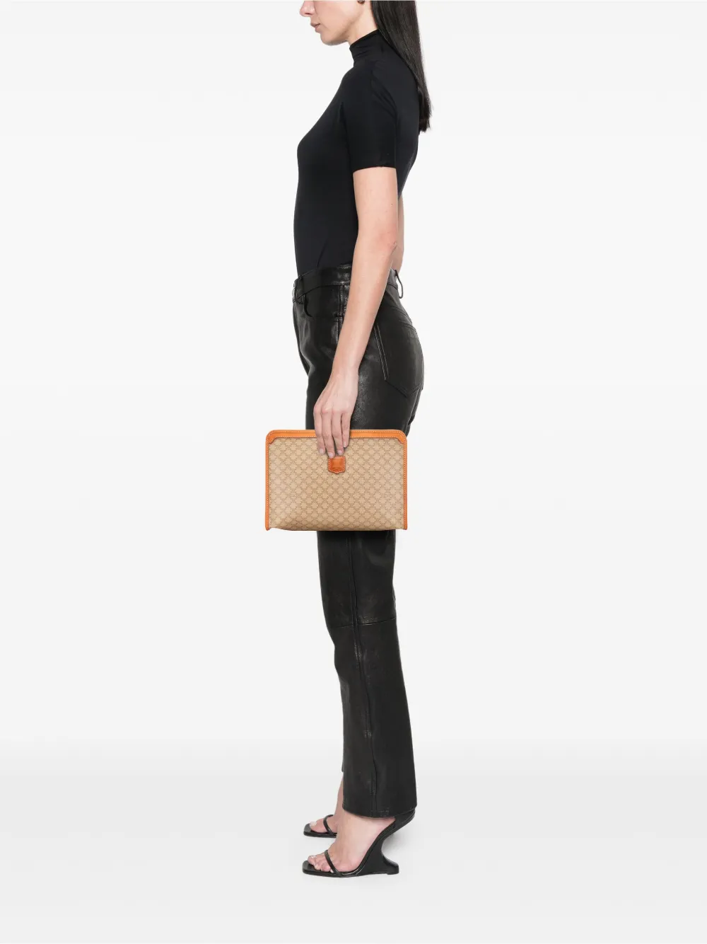 Celine Pre-Owned 2009 Macadam Coated Canvas clutch bag | Pre-Owned | Image 2