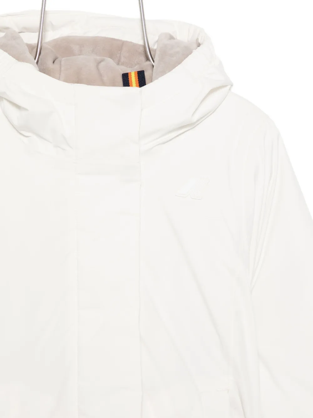 K-way Hooded Jacket In White