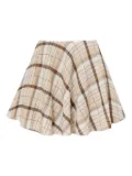 Gimaguas Agusta plaid midi skirt - Neutrals