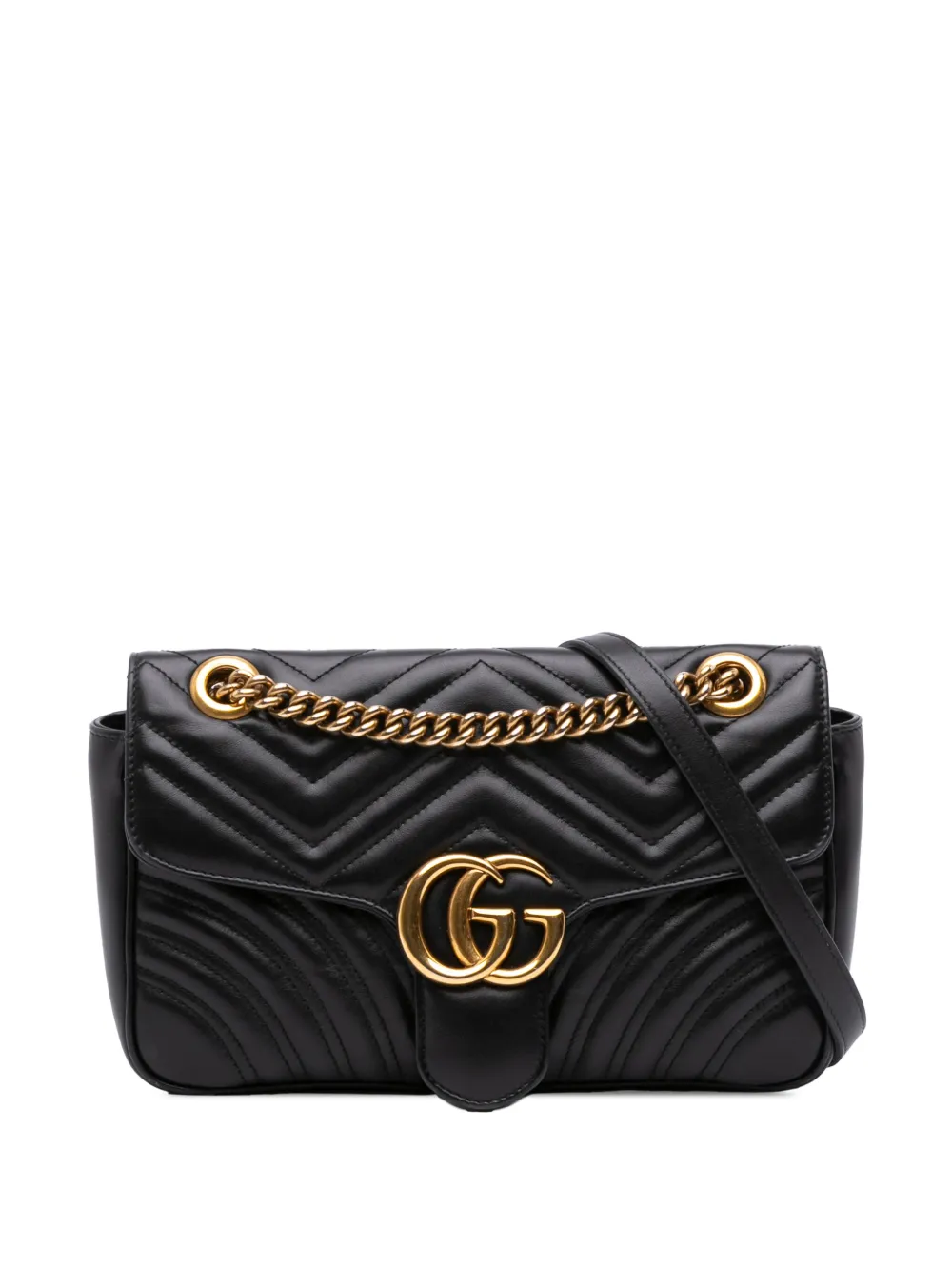 Gucci Pre-Owned 2016-2025 Medium GG Marmont Matelasse Leather shoulder bag | Black | Image 1