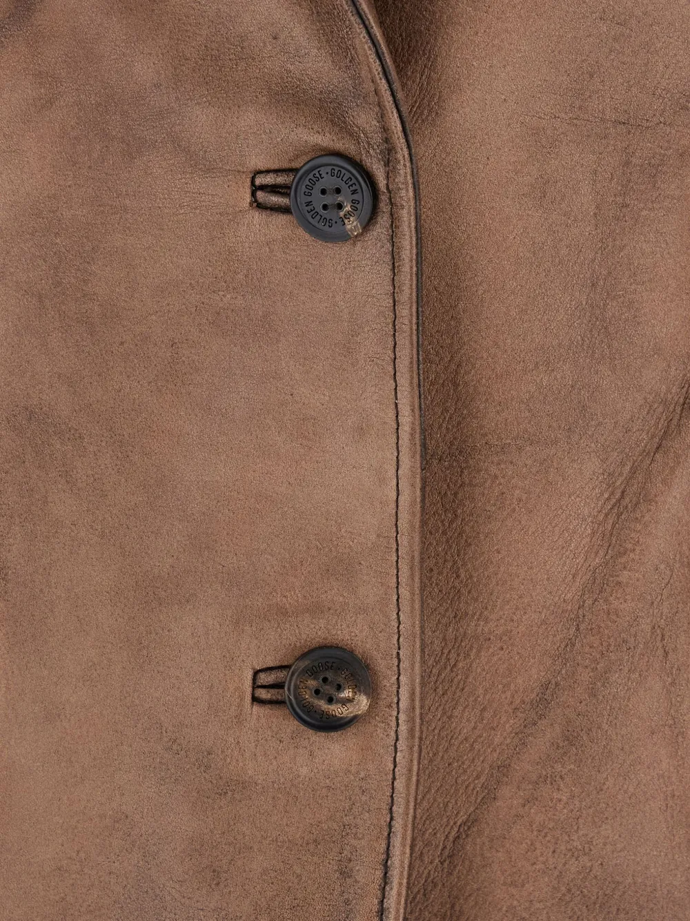Golden Goose Journey Ws Elasticated Jacket Opalette Removed Calf Leather In Brown