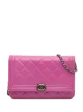 CHANEL Pre-Owned 2014-2015 Lambskin Boy Wallet on Chain crossbody bag - Purple