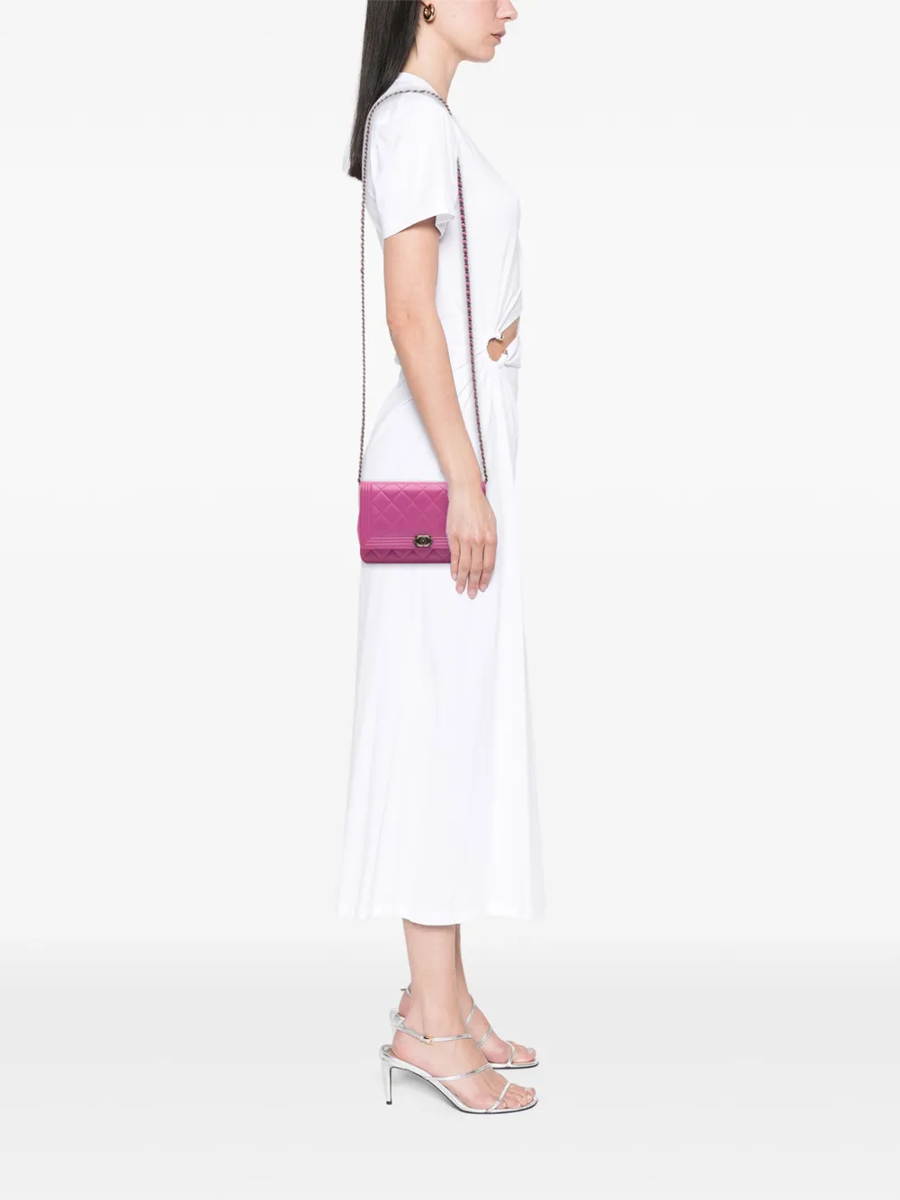CHANEL Pre-Owned 2014-2015 Lambskin Boy Wallet on Chain crossbody bag | Pre-Owned | Image 2