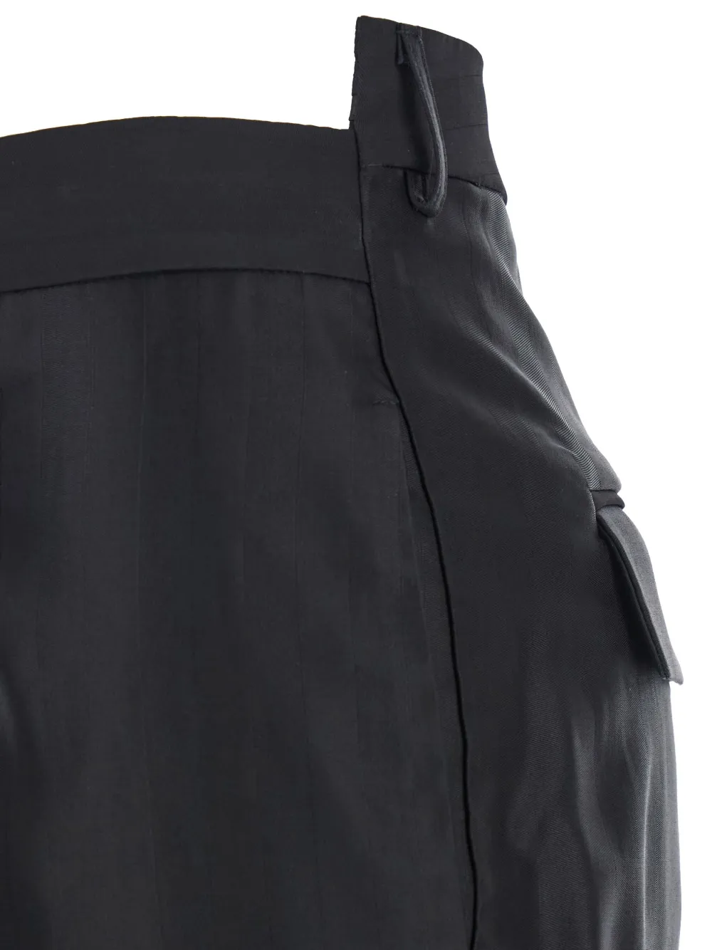 Semicouture Belt-loop Wool Trousers In Black