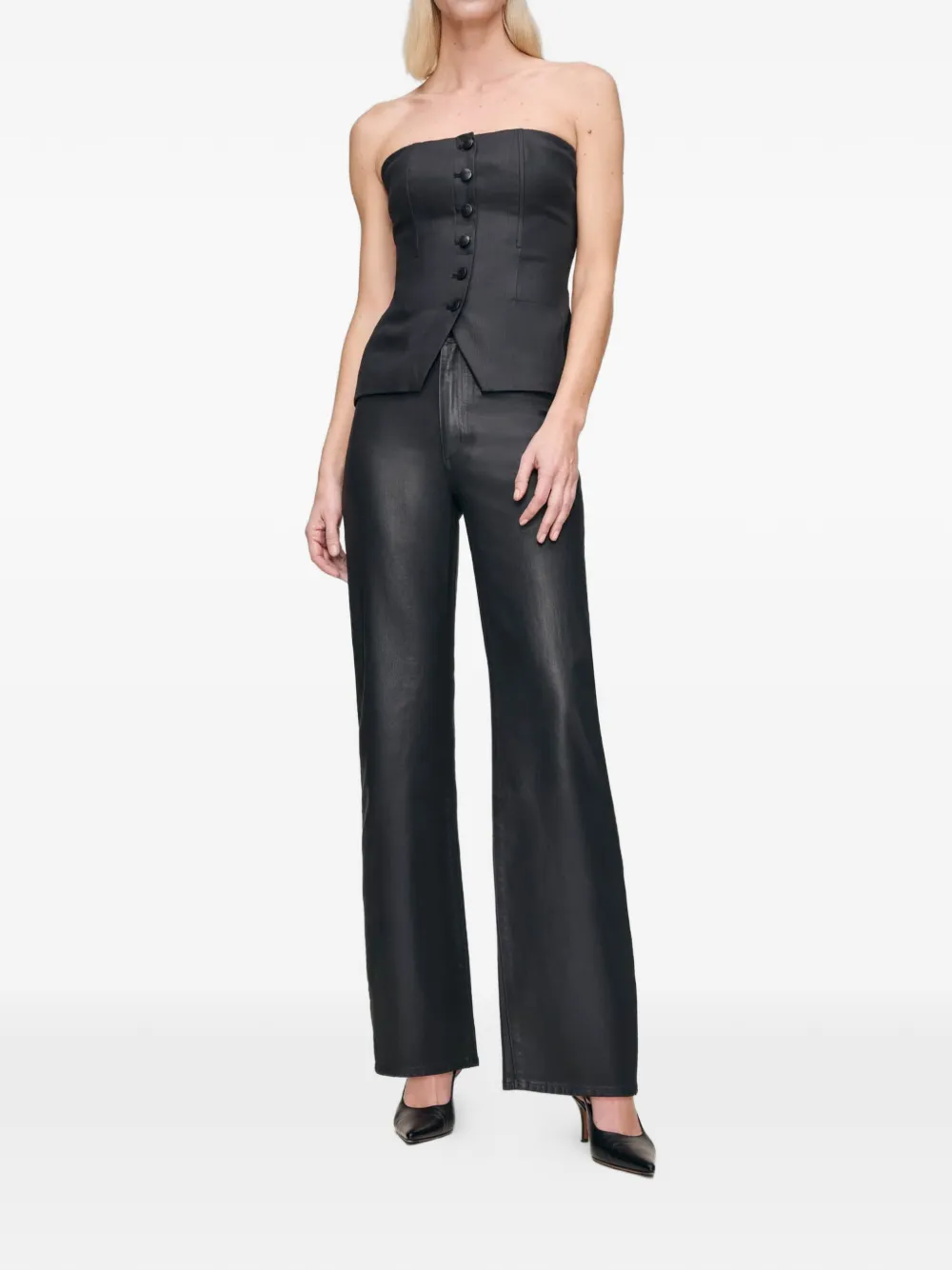 DL1961 Karmine coated jeans - Zwart