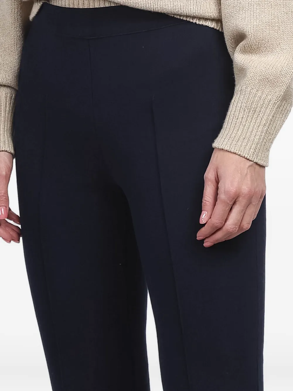 High Sport Broek met naaddetail Blauw