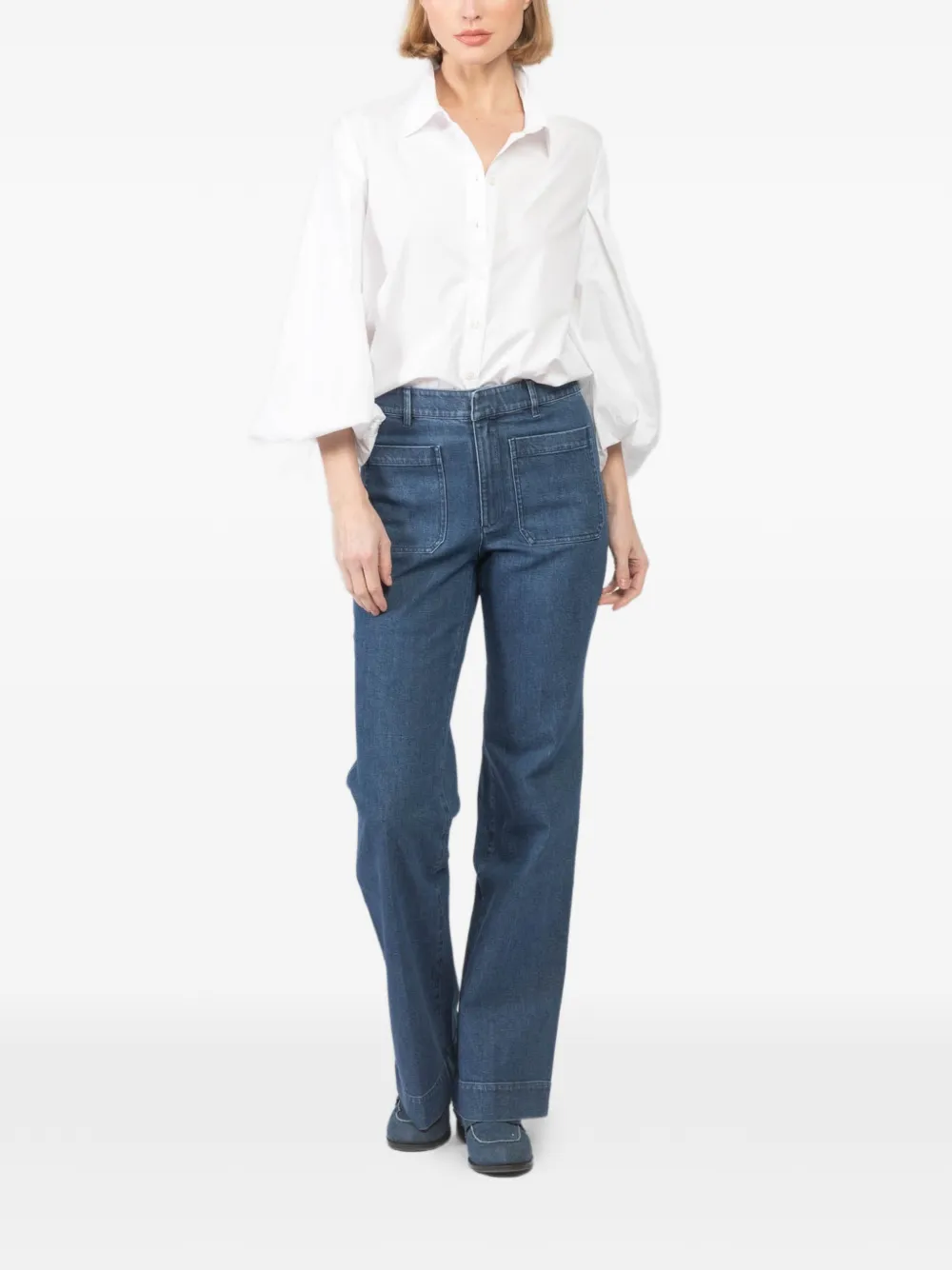 Tanya Taylor balloon-sleeve blouse - Wit