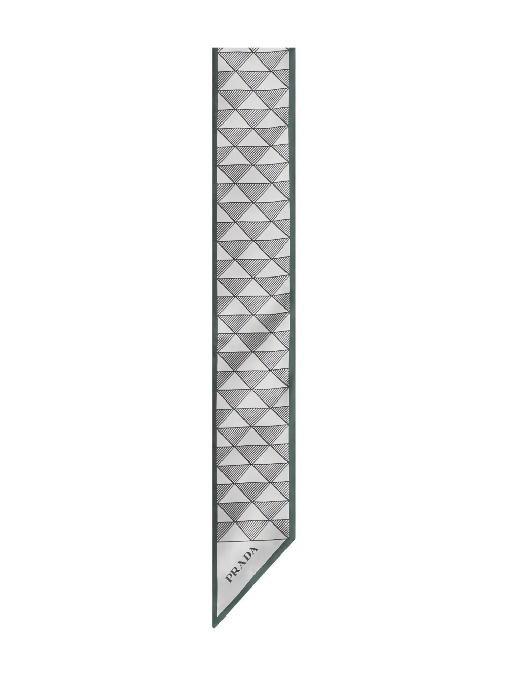 Prada geometric silk scarf - Grijs