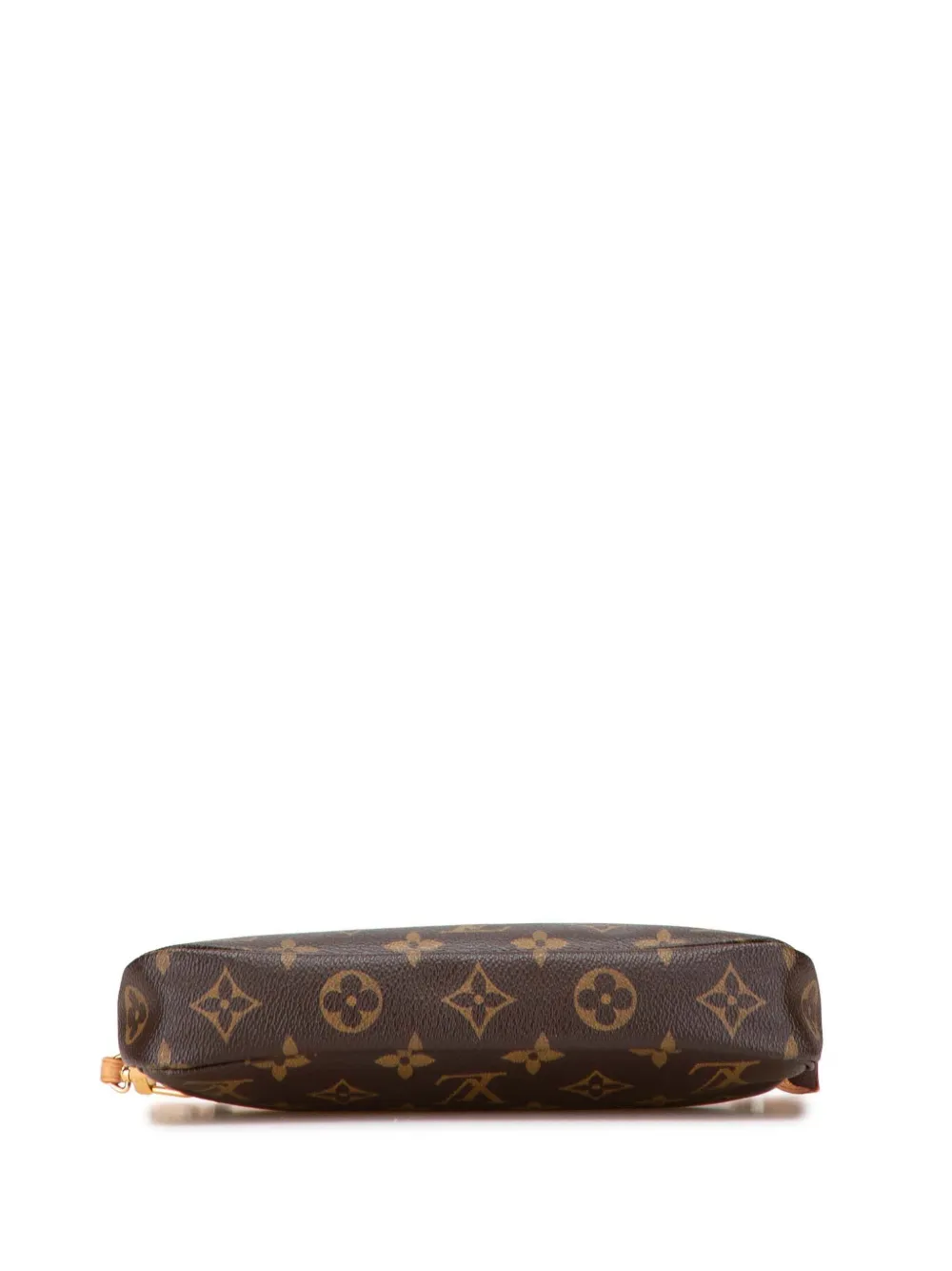 Pre-owned Louis Vuitton 2007 Monogram Pochette Accessoires Shoulder Bag In Brown