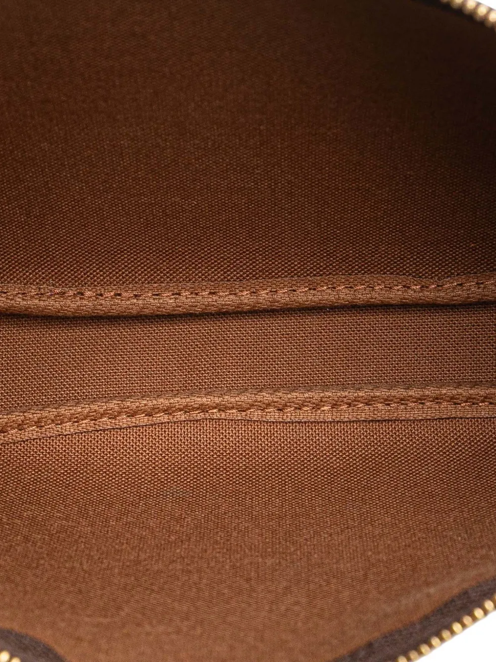 Pre-owned Louis Vuitton 2007 Monogram Pochette Accessoires Shoulder Bag In Brown