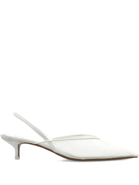 NEOUS 40mm Irena lace-detail slingback pumps