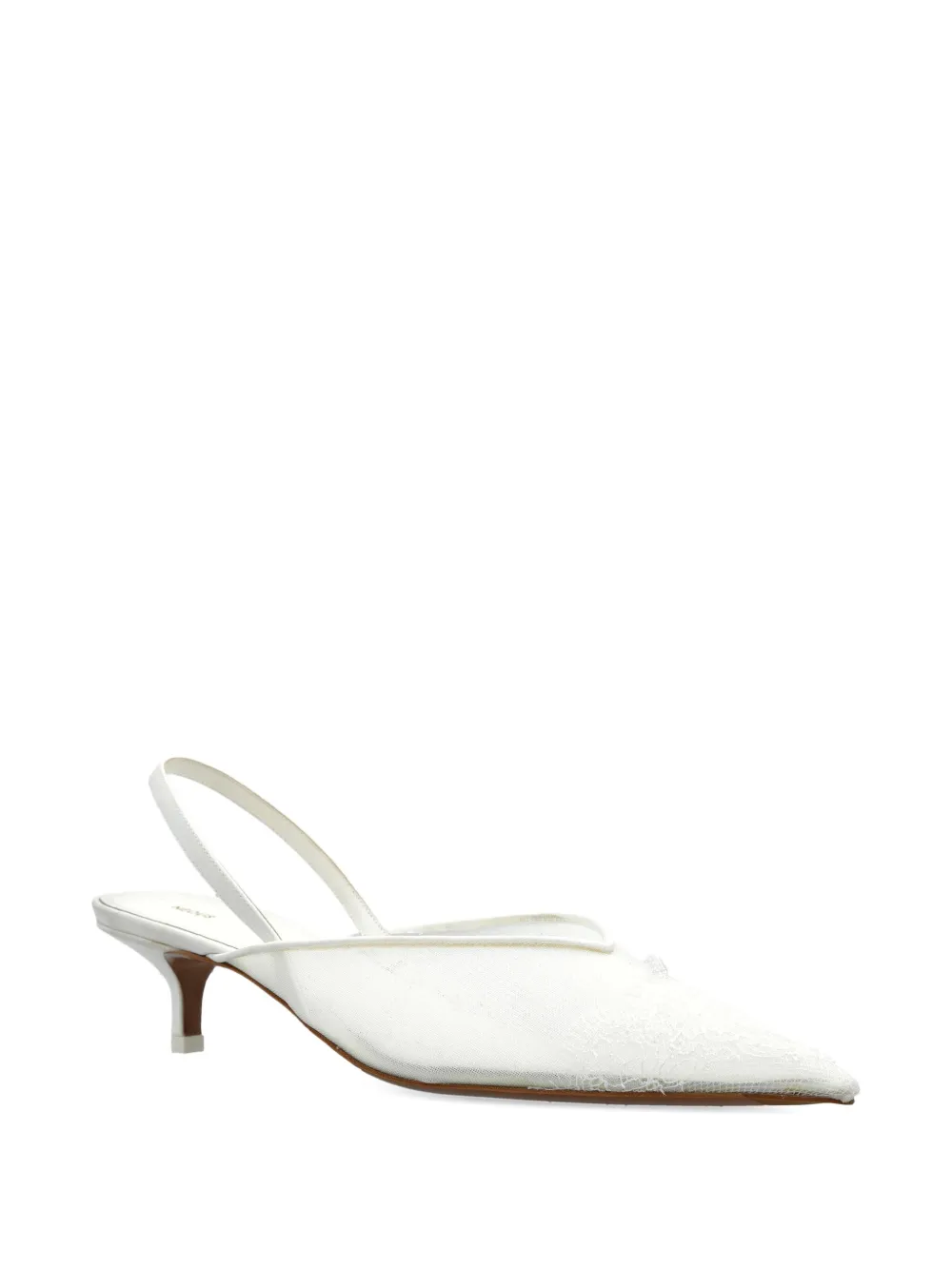 NEOUS 40 mm Irena slingback pumps met kanten detail Wit