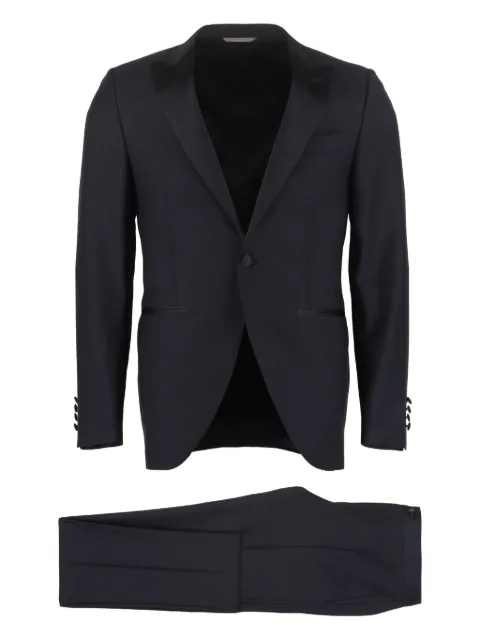 Canali peak-lapel wool suit