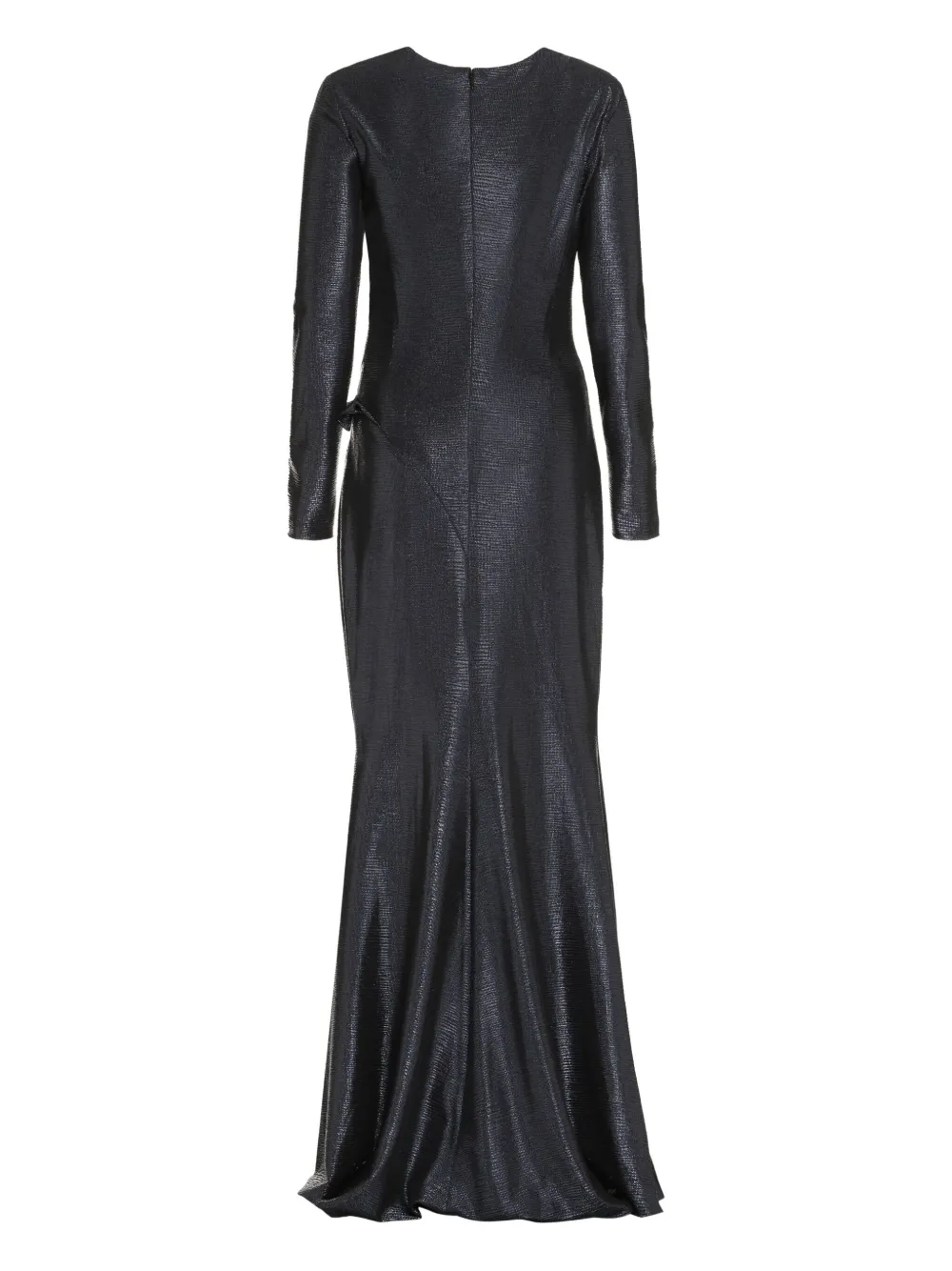 Talbot Runhof draped ruffled maxi dress - Zwart