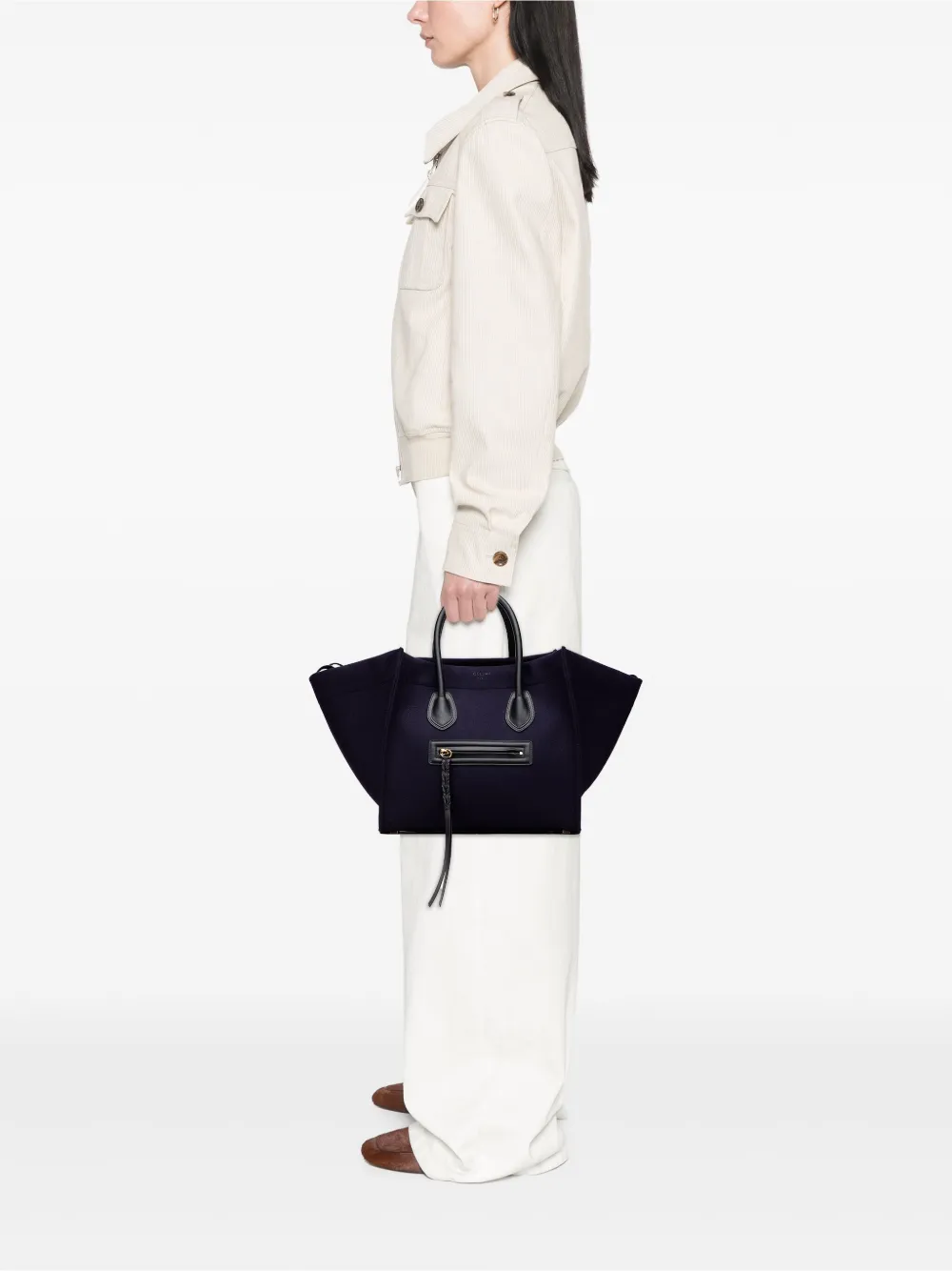 Celine Pre-Owned 2014 Medium Felt Phantom Luggage tote bag | Pre-Owned | Image 2